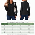 thumbnail image 5 of Womens Button Down Shirts Lapel Long Sleeve Blouses Business Work Shirt Dressy Casual Collared Tops, 5 of 7