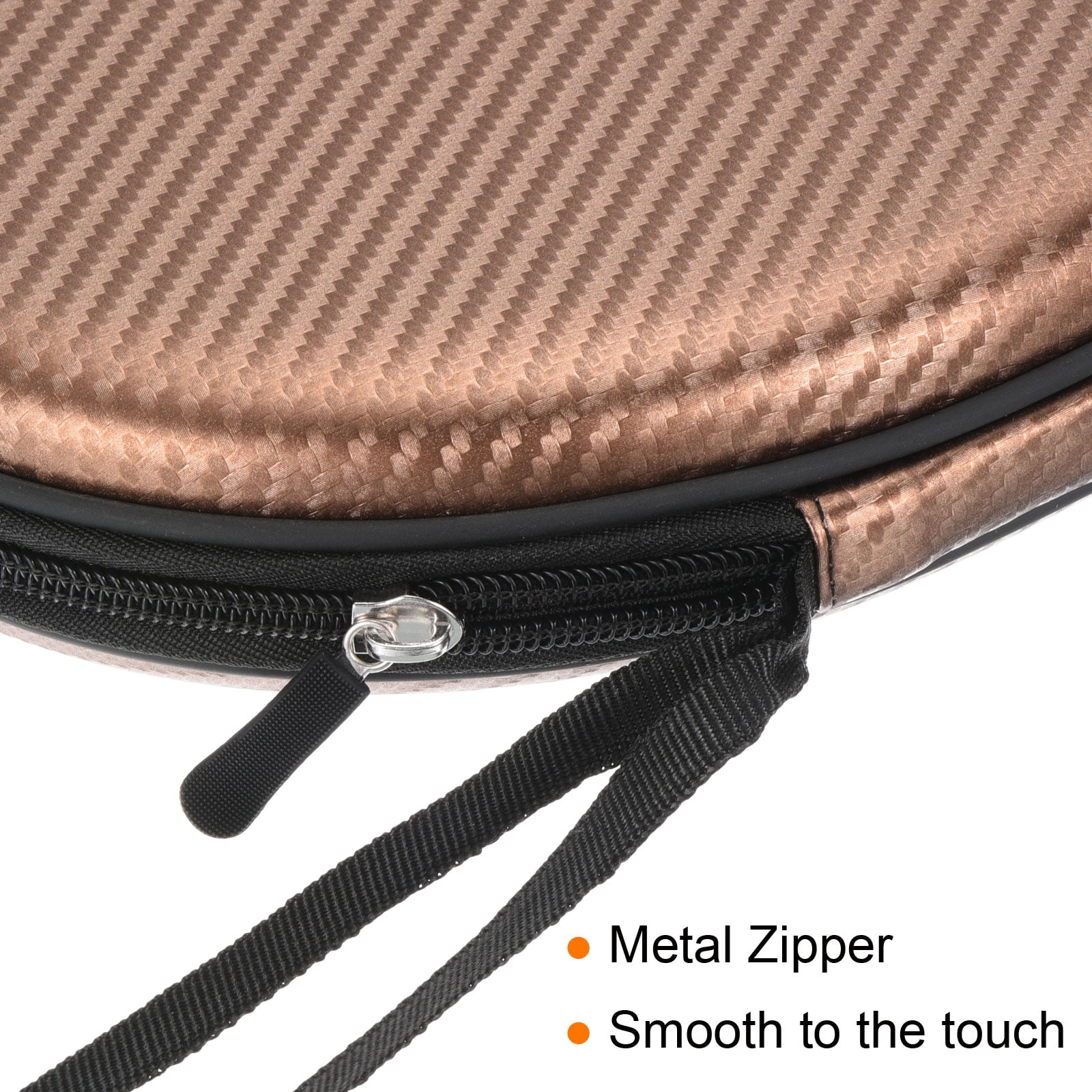 Unique Bargains Tennis Racket Case Ping-Pong Paddle Case Hard Cover Container Bag Brown