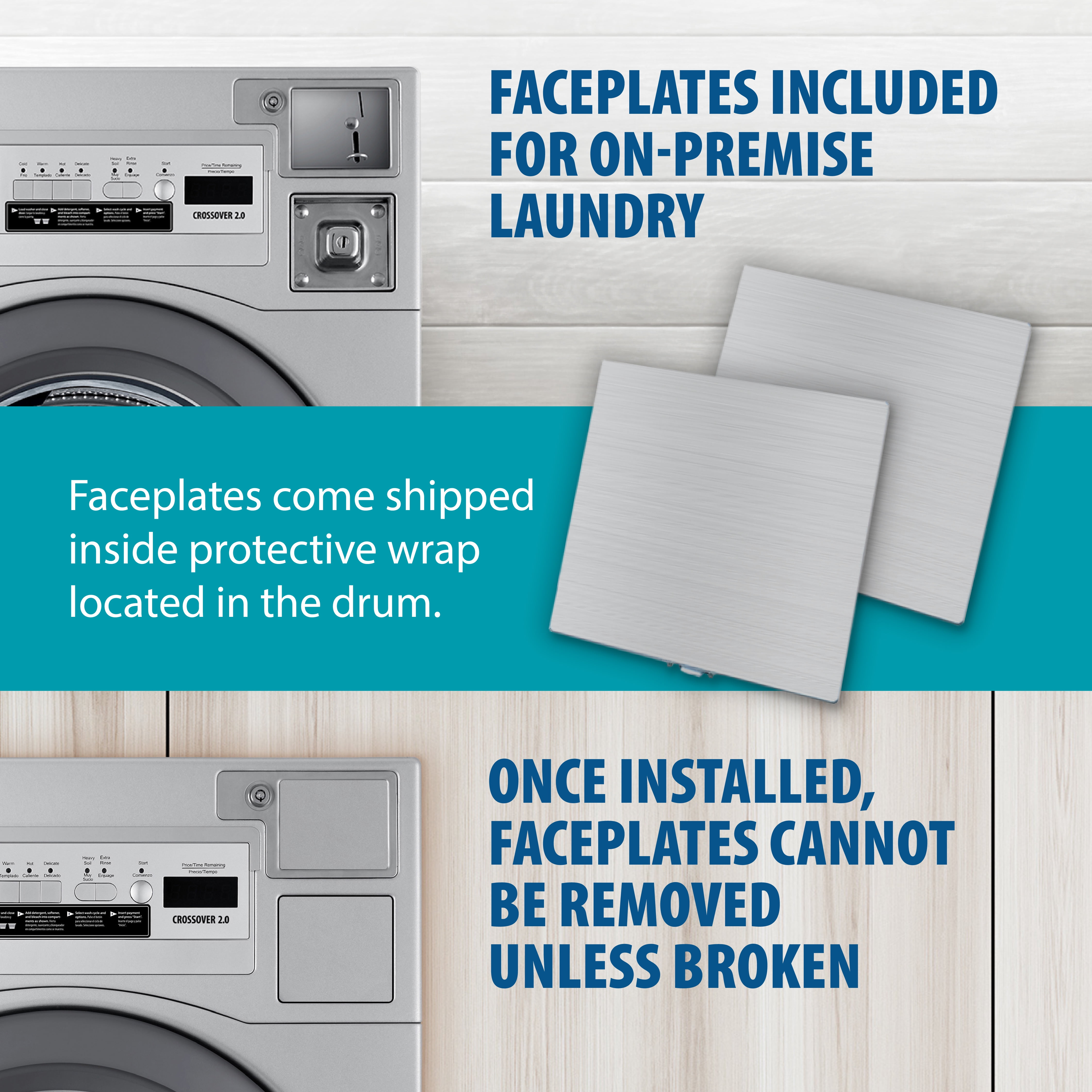 Crossover 2.0 by Wascomat 3.5-cu. ft. Commercial Front Load Washer for Coin Operated Laundry, WASHER STAND ALONE