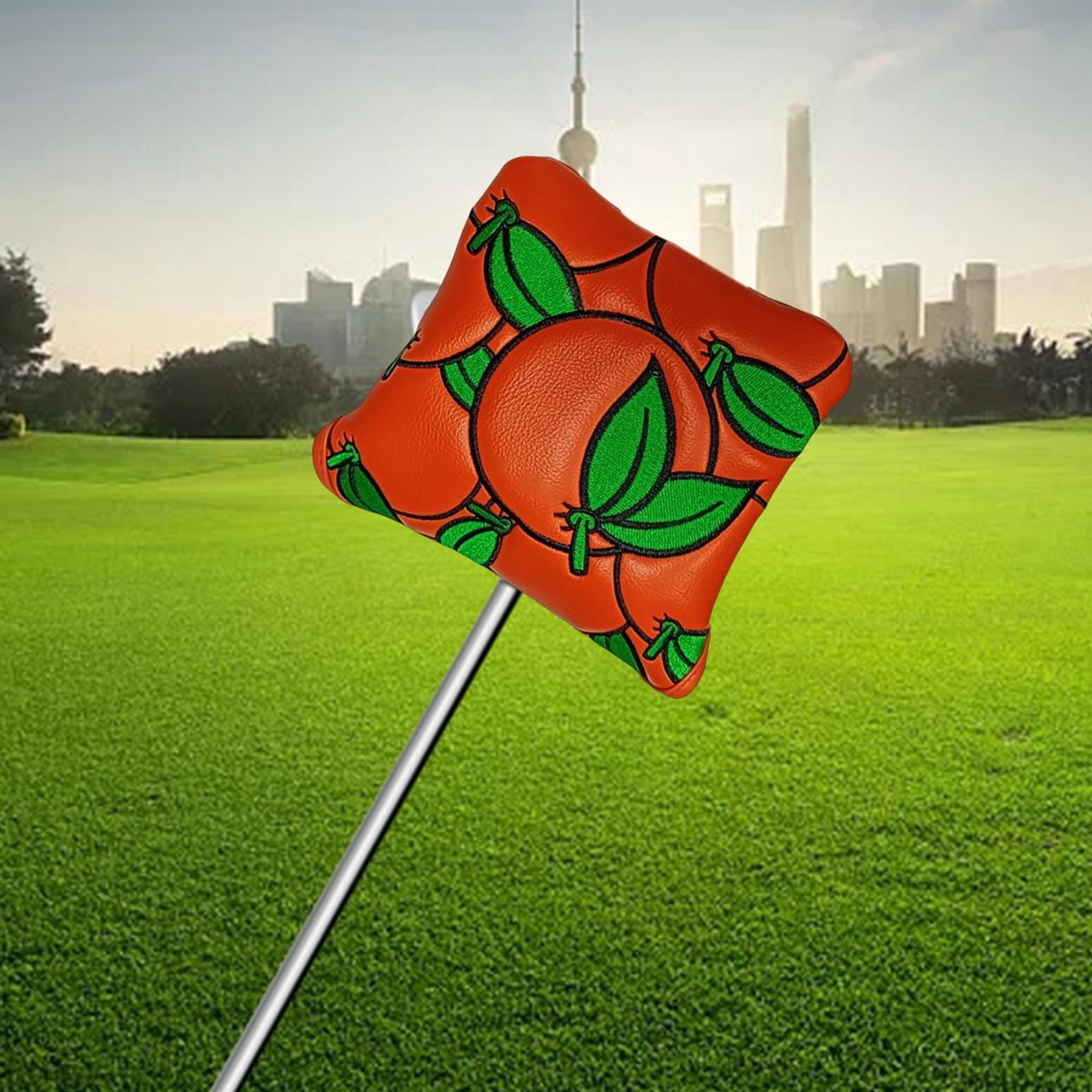 harayaa 1 Piece Faux Leather Golf Putter Cover with Magnetic Closure Protector Square
