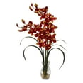thumbnail image 2 of Cymbidium Orchid w/Vase Arrangement by Nearly Natural, 2 of 2