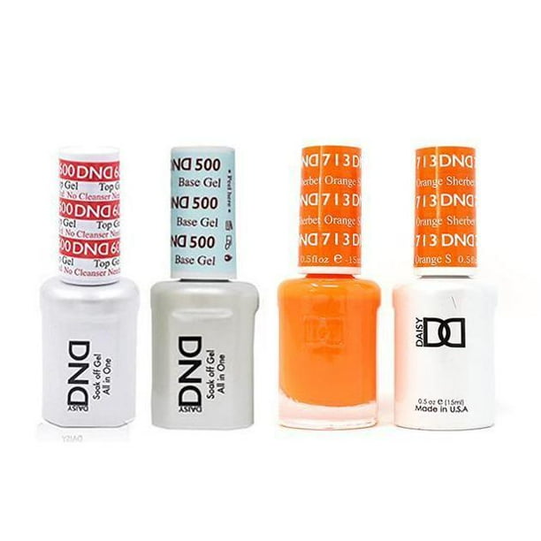 DND Daisy Nail Design Gel Polish 4ct Combo Base, No Cleanse Top Coat