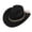 Black, variant on Cowboy Hat for Women and Men Western Felt Cowboy Cowgirl Hat Wide Brim Belt Retro Fedora Hats