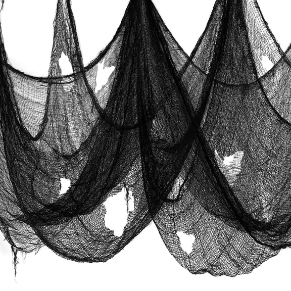 5 Pack Halloween Spider Web Creepy Cloth, 30 x 72-Inch Spooky Gauze Fabric for Haunted House, Doorway, Window, Table, Indoor Outdoor Party Decor