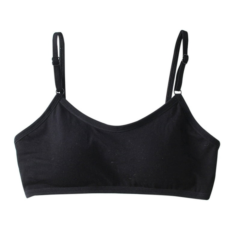 Girls' Stretchy Cotton Bralette 4PCS Comfort Students Vest Bra Soft  Breathable Padded Bra Training Sports Bra : : Clothing, Shoes &  Accessories