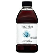 Madhava Organic Amber Agave, 100% Blue Agave Sweetener Sugar Substitute, 46 oz Bottle