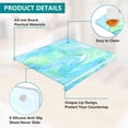 thumbnail image 4 of 13.4" x 16.5" Food-Grade Acrylic Cutting Board Non-Slip Kitchen Chopping Board Iridescent Swirl Marble Print, 4 of 7