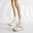 thumbnail image 3 of SOMILISS Espadrilles pour Femmes en Cuir Véritable à Lacets à Bout Rond en Cuir Suédé Patchwork Espadrilles Décontractées pour Dames Chaussures de Marque de Designer, 3 of 5