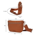thumbnail image 7 of Montana West Crossbody Bag for Women with Dual Zipper Pockets, Brown, 7 of 7