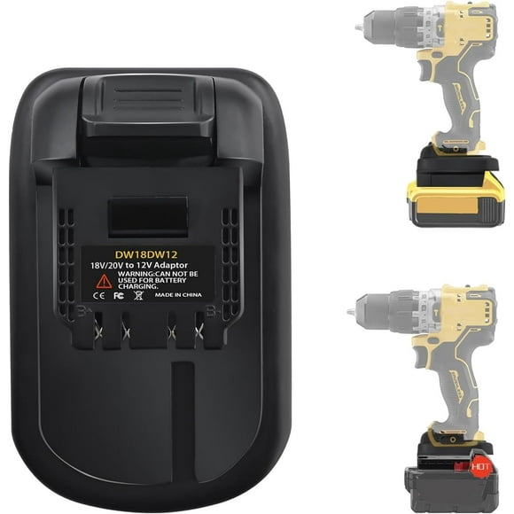 for Dewalt & for Milwaukee to 12V Adapter, Adapter for Dewalt 18&20V Lithium Battery Convert to for Dewalt 12V DCB120 DCB124 DCB126 Battery Use for Dewalt 12V Cordless Power Tool (Adapter only)