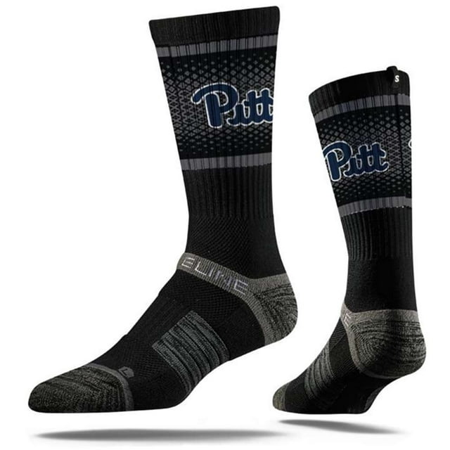 NCAA Men's Pittsburgh Panthers Strideline Crew Socks, Black, One Size