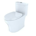 thumbnail image 4 of TOTO® Aquia® IV One-Piece Elongated Dual Flush 1.28 and 0.8 GPF Universal Height, WASHLET®+ Ready Toilet with CEFIONTECT®, Cotton White- MS646124CEMFG#01, 4 of 10