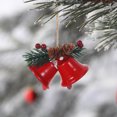 thumbnail image 2 of Adorno colgante de campanas para árbol de Navidad, colgante para árbol de Navidad, diseño de escena, adorno de campanas colgantes, 6 uds., 2 of 6