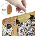 thumbnail image 4 of FMSHPON Elephant Clipboard Hardboard Wood Nursing Clip Board and Pull for Standard A4 Letter 13x9 inches, 4 of 7