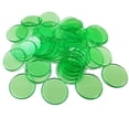 thumbnail image 2 of Trayknick 100Pcs 19mm Bingo Chips Transparent Color Counting Math Game Counters Markers Grass Green 100pcs, 2 of 13