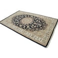 thumbnail image 3 of Dark Navy Floral 6X9 Indo-Nain Oriental Rug, 3 of 11
