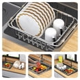 thumbnail image 3 of EeaseCA Dish Drainer Rack Expandable Dish Drying Rack Utensil Drying Holder Stainless Steel Sink Drying Rack, 3 of 8