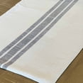 thumbnail image 3 of Piper Classics Market Place Gray Grain Sack Stripe 36" Table Runner, 3 of 6