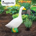 thumbnail image 2 of Figura decorativa para exteriores de Fox Valley Traders Gaggleville Porch Goose Baby Estatua de bebé, 2 of 9