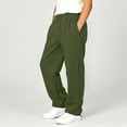 thumbnail image 7 of Falkdiz Boys Warm Fleece Sweatpants Winter Pantalones Pockets Trendy Drawstring Straight Leg Sport Pants for Boys Elastic Waist, Army Green, Size: 5-6 Years, 7 of 7