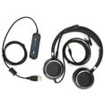 thumbnail image 2 of Auriculares binaurales de oficina con micrófono y control de audio para conector de 3,5 mm e interfaz USB, 2 of 14