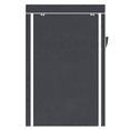 thumbnail image 6 of Tcbosik 4-Tier Portable Wardrobe with Cover and Side Pocket, Closet with Hanging Rod and Storage Shelves, Clothes Rack Organizer for Bedroom, Gray, 6 of 8
