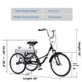 thumbnail image 5 of TSKER Adult Folding Tricycles 3 Wheel W/Installation Tools with Low Step-Through, Large Basket, Foldable Tricycle for Adults, 5 of 5