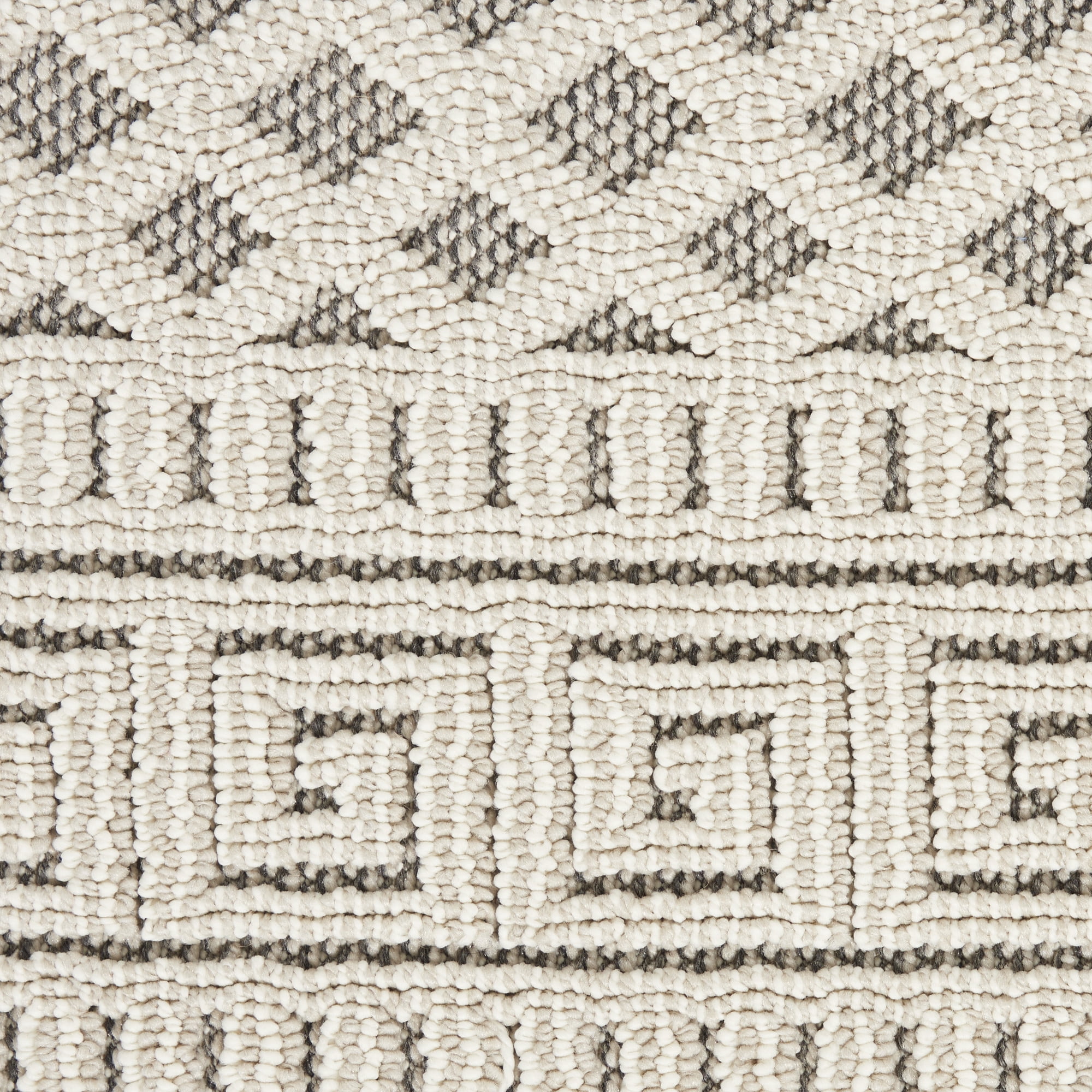 Nourison Paxton Modern & Contemporary Ivory/Grey 4' x 6'2" Area Rug, (4x8)