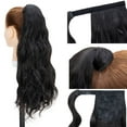 thumbnail image 6 of SEGO Clip in Ponytail Hai Extensions Ponytail Wrap on Heat Resistant Curly Wave Synthetic Hairpiece for Women 24" Medium Brown, 6 of 9