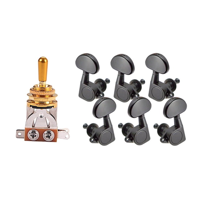 Clavijas de guitarra acústica perfke perillas cuerdas afinación Interruptor selector de pastilla de 3 vías