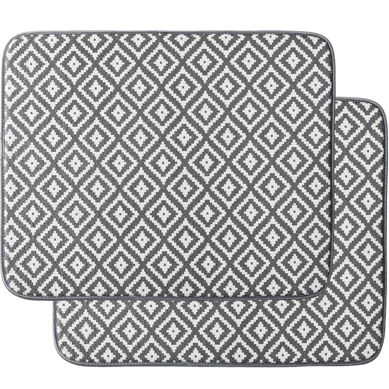 Subekyu Dish Drying Mats, Microfiber, 2-Pack, Gray photo 8