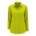 thumbnail image 6 of NominalSnugButton down Shirts for Women Long Sleeve Plaid Shirts Ruffle Blouses Business Casual Tops 2026 Trendy Outfit, 6 of 8