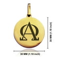 thumbnail image 2 of Stainless Steel Religious Alpha and Omega Round Medallion Pendant Necklace, 2 of 3