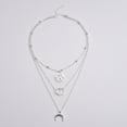 thumbnail image 3 of Jewelry VerPetridure Ladies Multilayer Moon Map Necklace Personality Boho Multilayer Necklace, 3 of 4