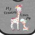thumbnail image 4 of Inktastic My Grandma Loves Me Giraffe Boys or Girls Baby Bib, 4 of 4