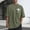 Army Green, variant on Men's Vintage Washed Cotton Performance Tee (S-5XL), Short Sleeve Retro Distressed Athletic Top Army Green Size 5XL