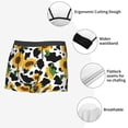 thumbnail image 3 of Balery Cute Cow Print Sunflower D Calzoncillos bóxer para hombre, ropa interior de algodón suave y transpirable con cinturilla de nailon-X-Large, 3 of 5