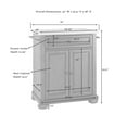thumbnail image 2 of Alexandria Granite Top Portable Kitchen Island/Cart, 2 of 11