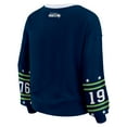 thumbnail image 3 of Women's WEAR by Erin Andrews College Navy Seattle Seahawks Plus Size Sport Long-Sleeve T-Shirt, 3 of 5