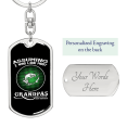 thumbnail image 2 of Assuming Grandpas Fishing Stainless Steel or 18k Gold Premium Swivel Dog Tag Keychain, 2 of 10