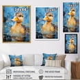 thumbnail image 4 of Designart "Splashing Duckling Delight" Animals Framed Wall Art - Traditional Yellow Duck Hallway Framed Wall Art Decor, 4 of 6