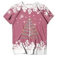 thumbnail image 4 of UngA Christmas Tee Shirts for Women Funny Christmas Drinking Tee for Ladies Graphic Christmas Womens Shirts (Pink,L), 4 of 6