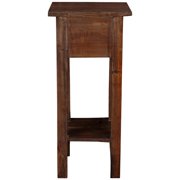 Sunset Trading Cottage Narrow Wood Side Table in Raftwood Brown/Antique Iron