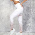 thumbnail image 4 of Pantalones de cintura alta para correr, mallas de entrenamiento, elásticos, transpirables, para viajar, hasta el tobillo, pantalones de Prendas para la parte inferior del cuerpo Blanco METRO Jumpingount AP004582-02, 4 of 5