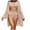 Beige, variant on Xixinqiwan Bikinis for Women,Women's Three Piece Halter Top Triangle Bikini Set with Tie Side Bottom Sexy Swimsuit Bathing Suits