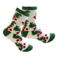 thumbnail image 4 of Christmas Fuzzy Socks Cosy Socks Thick Slipper Socks Fun Sleeping Socks Holiday Xmas Socks for Bed Floor Festive Party Indoor Christmas Tree, 4 of 8