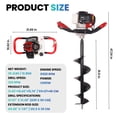 thumbnail image 5 of Displacement 63CC Petrol Gas Powered Earth Digger, Auger Post Hole Digger Drill Auger, for Digging Holes Planting Trees, 5 of 7