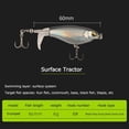 thumbnail image 4 of 6cm 6g Topwater Triple Hooks Señuelo falso Cebo de pesca artificial (Color azul), 4 of 5