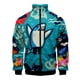 thumbnail image 3 of Chaqueta con estampado de sublimación 3D divertido, patrón personalizado, flores, animales marinos, suéter de cuello alto para hombres y mujeres, ropa, 3 of 4