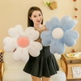 thumbnail image 3 of sunsanly Throw Pillow Wear Resistant Washable Non-Fading Aesthetic Flower Shaped Floor Pillow Decorative Cushion Sofa Couch Decor, 3 of 7
